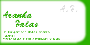 aranka halas business card